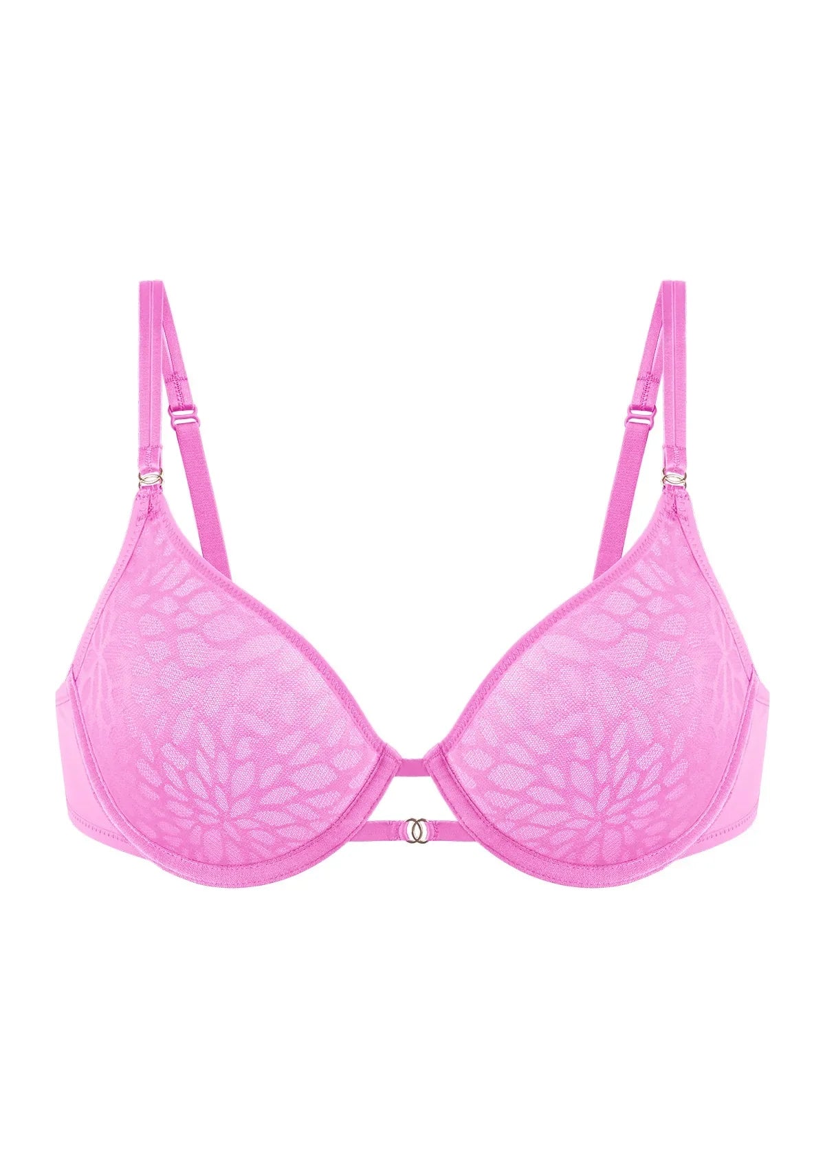 HSIA Vine Sexy Underwire Half-Cup Bra with Sheer Single-Layer Lace - HSIA