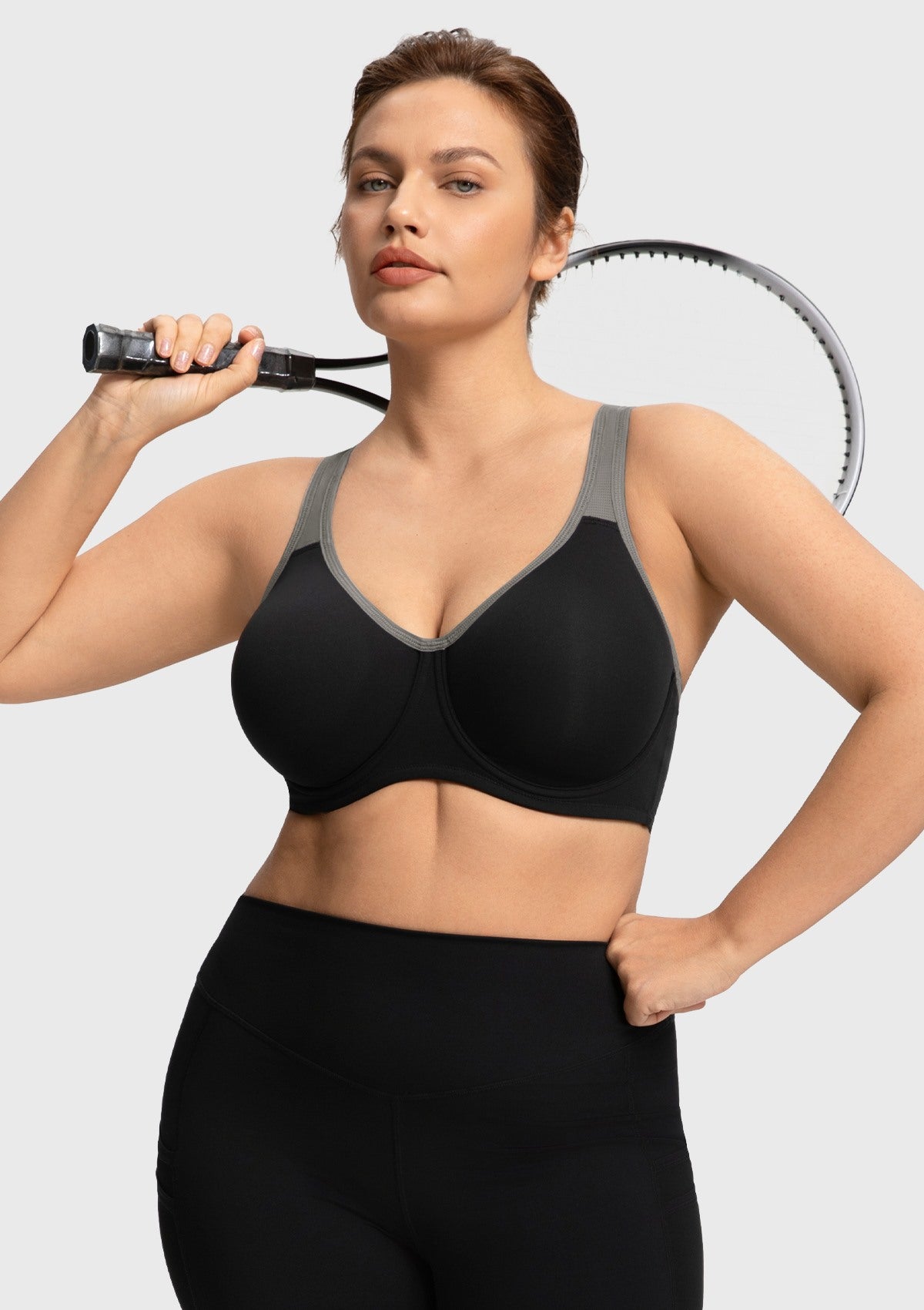 HSIA Athea Hybrid Active Vibe Soft Support Non-padded Unlined Full Coverage Wide Strap Outside Underwire Sports Bra - HSIA