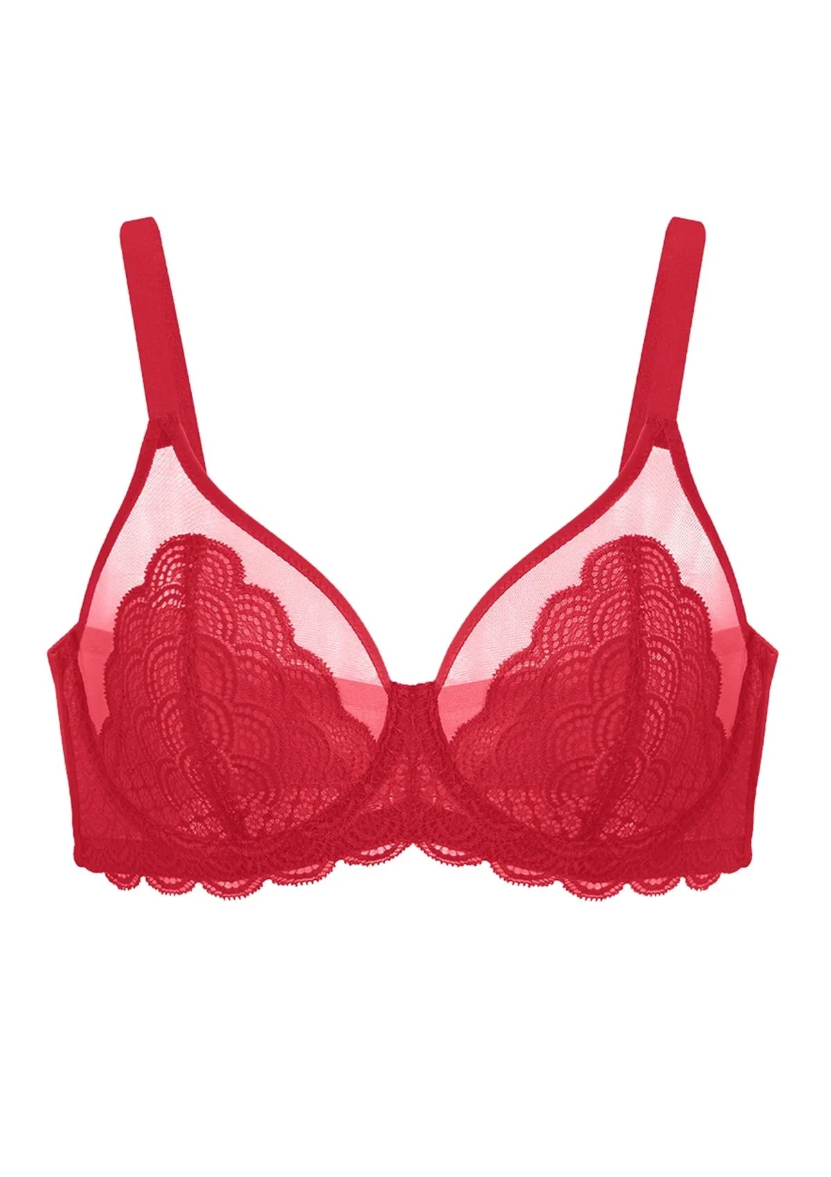 Mermaid Scales Lace Unlined Bra - HSIA