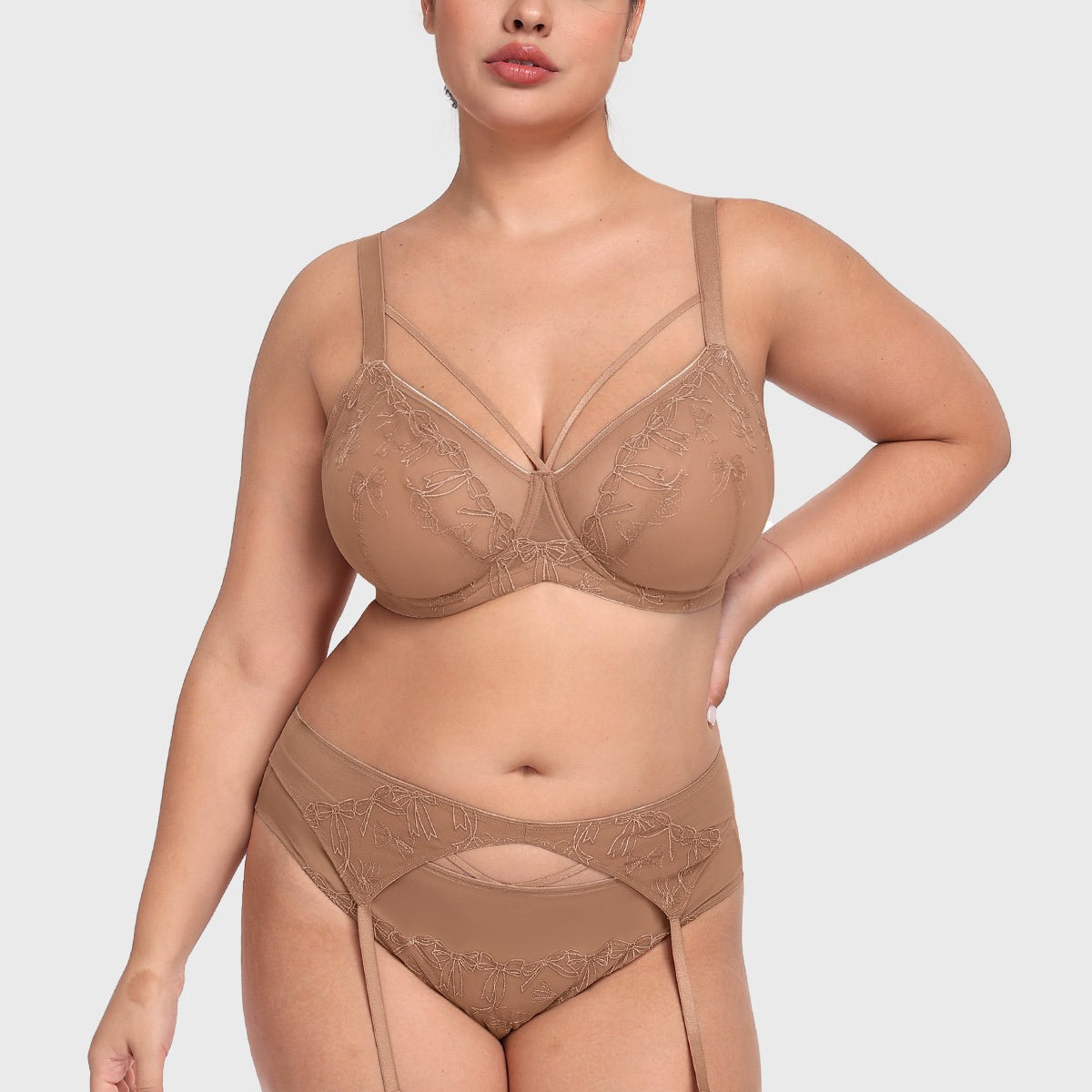 HSIA Renna Holiday Embroidered Red Mesh Brief Underwear - HSIA