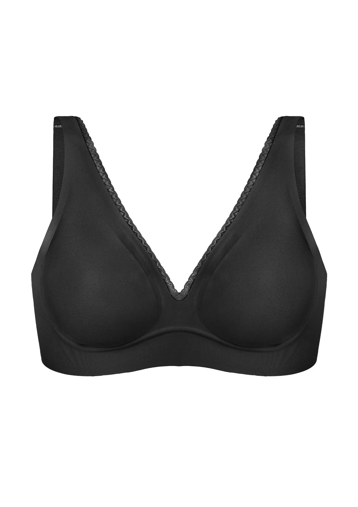 Deep V Seamless Bra Wireless Lift Breathable Perforated Foam Cups - HSIA