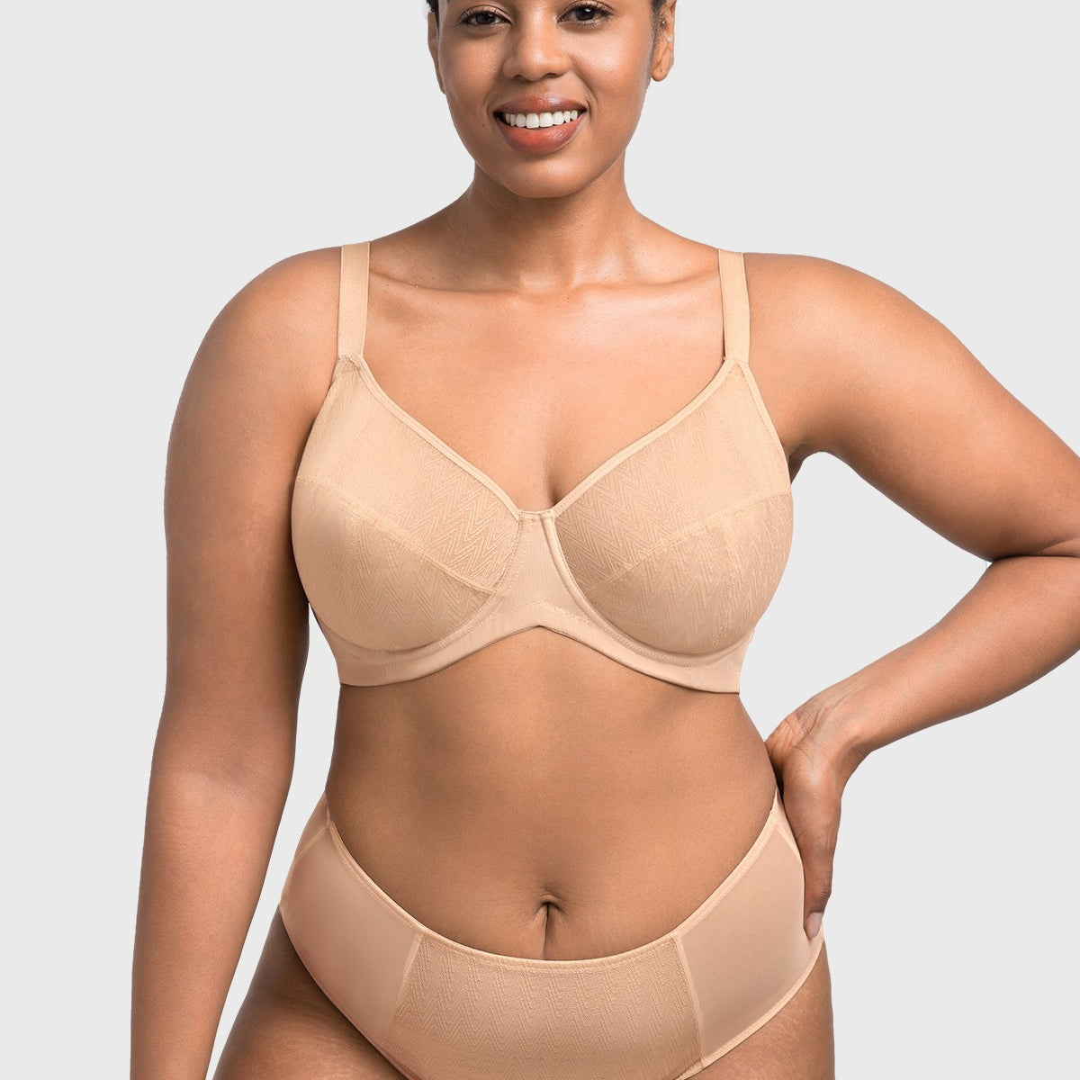 HSIA Willa Wave Plus Size Breathable Mesh Unlined Non-padded Full Coverage Underwire Bra - HSIA