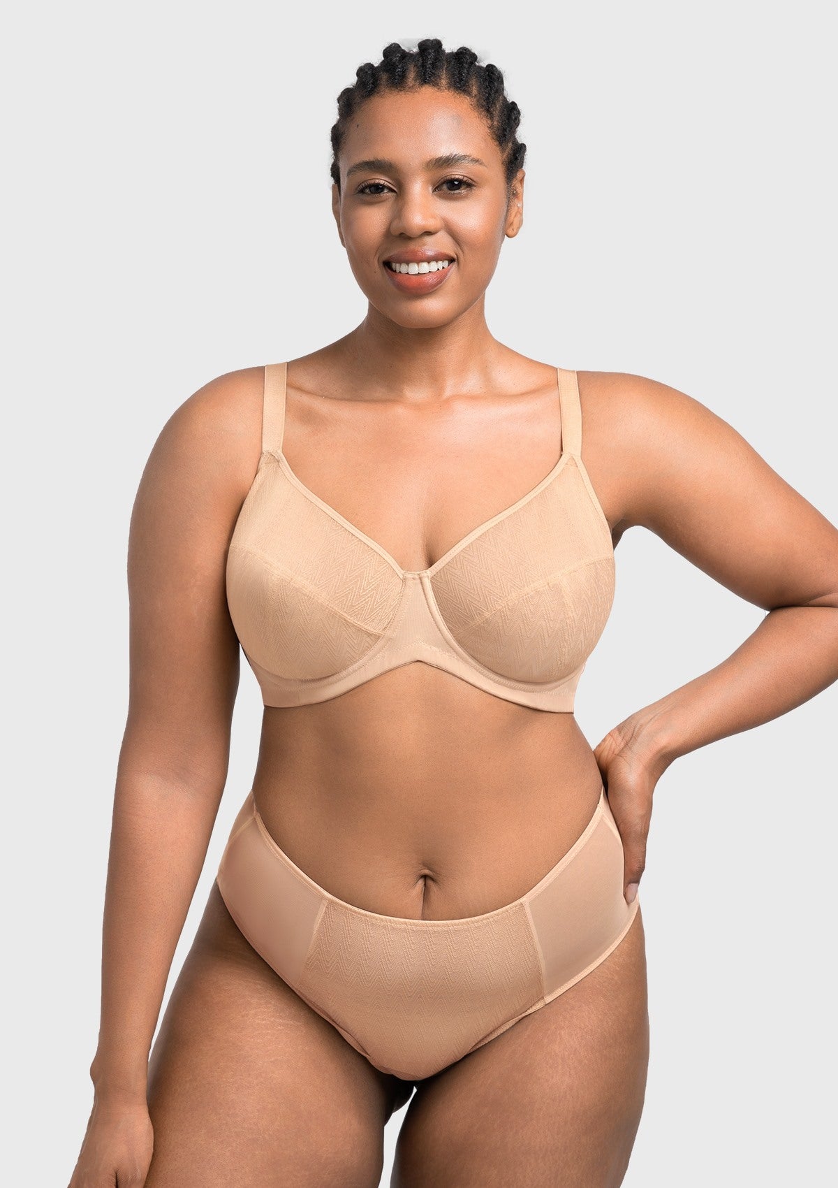 HSIA Willa Wave Plus Size Breathable Mesh Unlined Non-padded Full Coverage Underwire Bra - HSIA
