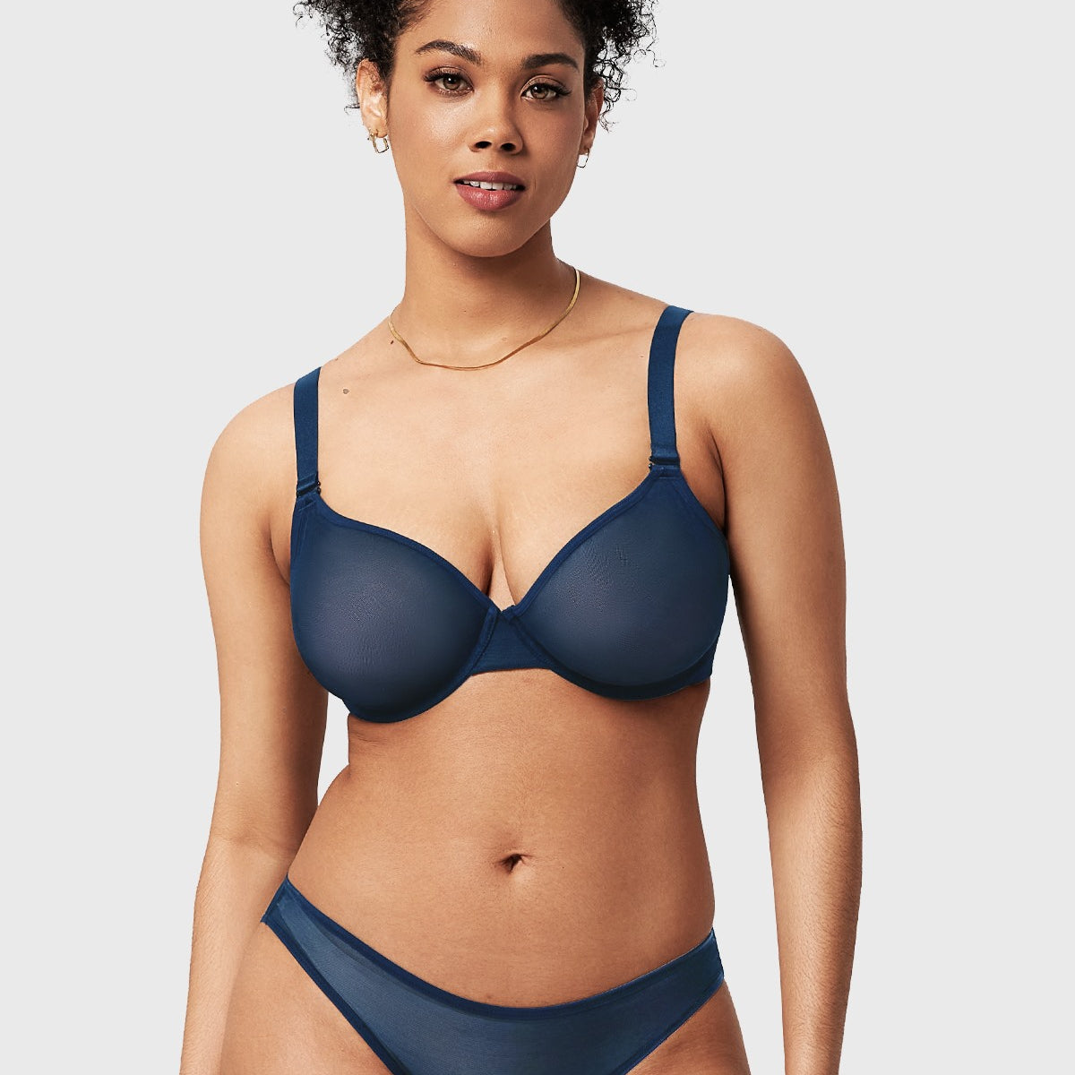 Seraphina Unlined Underwire Sheer Mesh Bra - HSIA