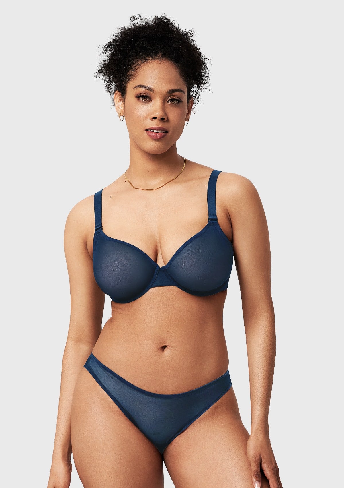 Seraphina Unlined Underwire Sheer Mesh Bra - HSIA