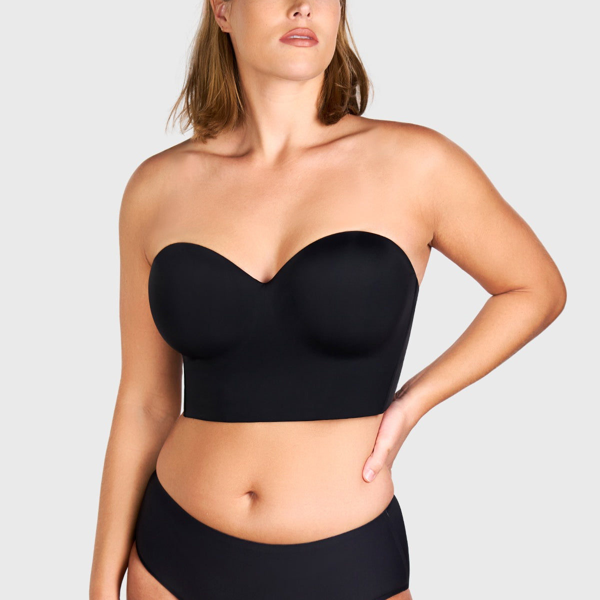 HSIA Longline Strapless Underwire Full Coverage Corset Bra - HSIA
