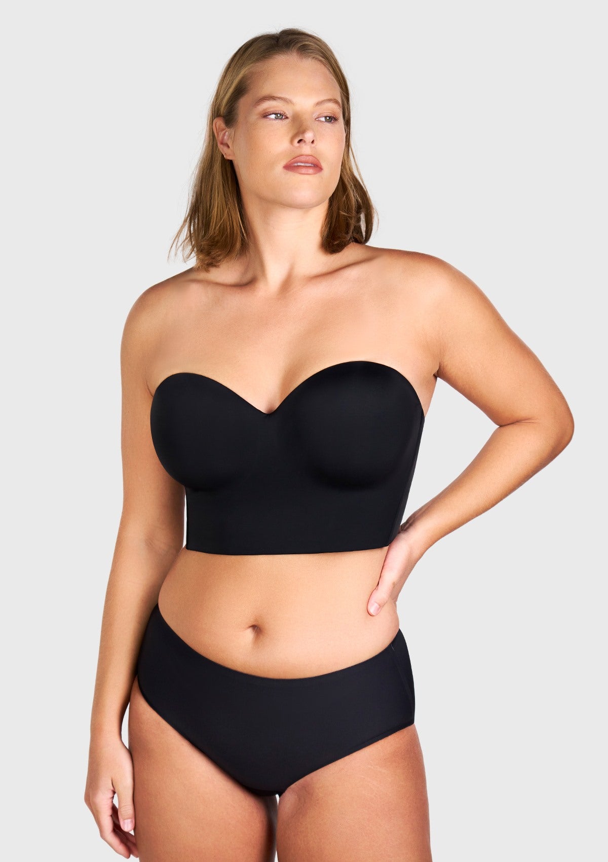 HSIA Longline Strapless Underwire Full Coverage Corset Bra - HSIA