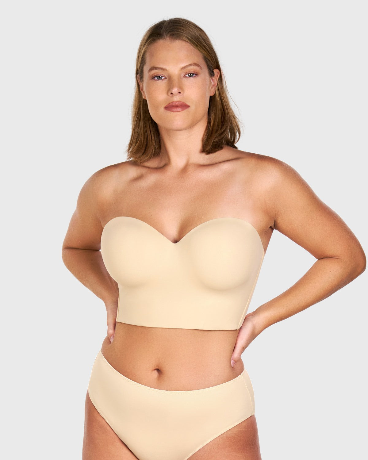 HSIA Longline Strapless Underwire Full Coverage Corset Bra - HSIA