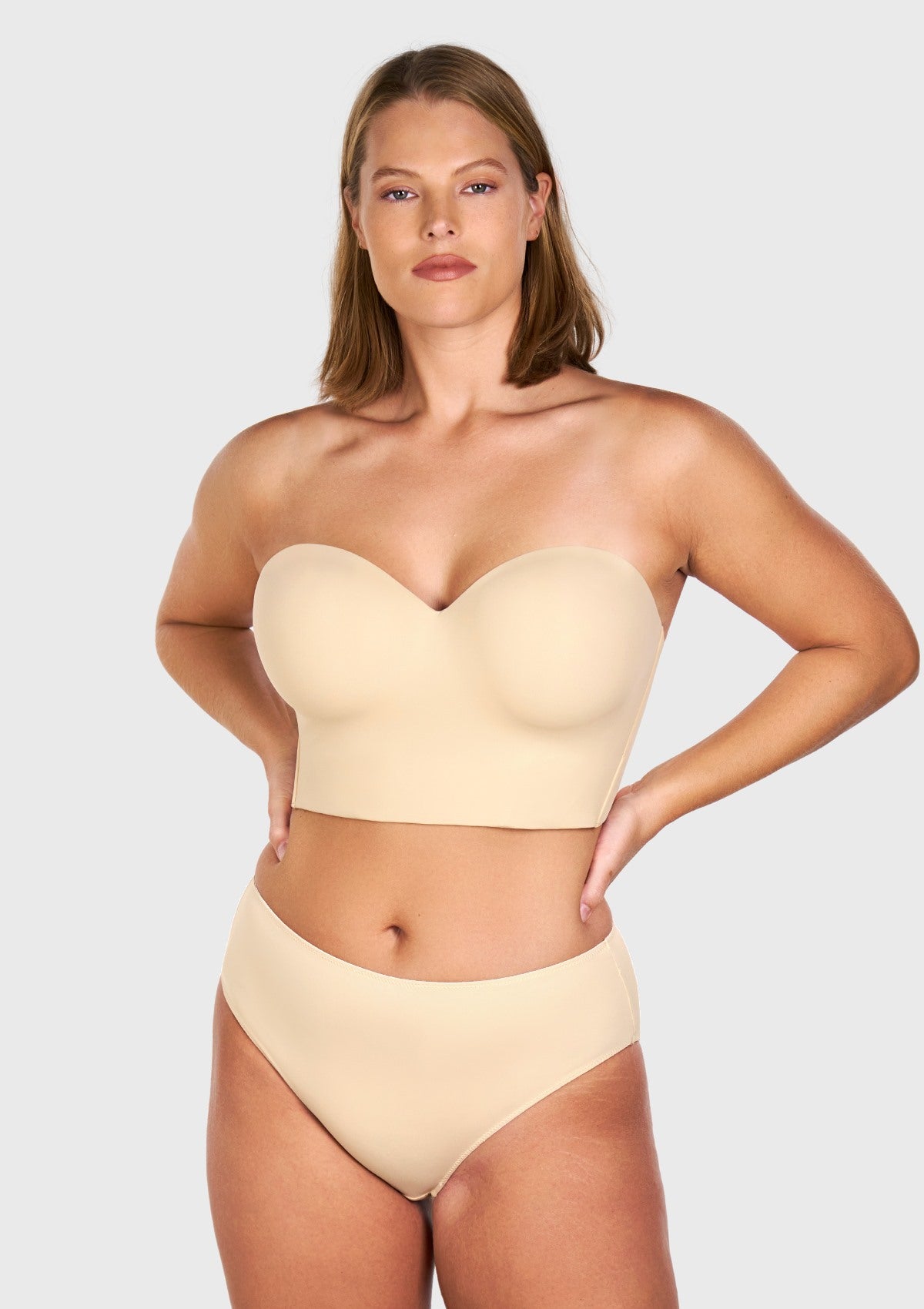 HSIA Longline Strapless Underwire Full Coverage Corset Bra - HSIA