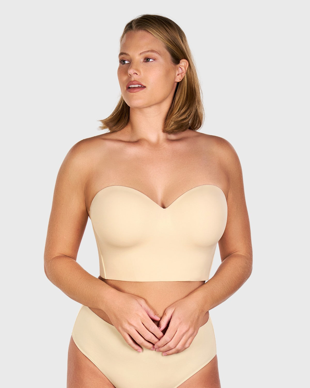 HSIA Longline Strapless Underwire Full Coverage Corset Bra - HSIA