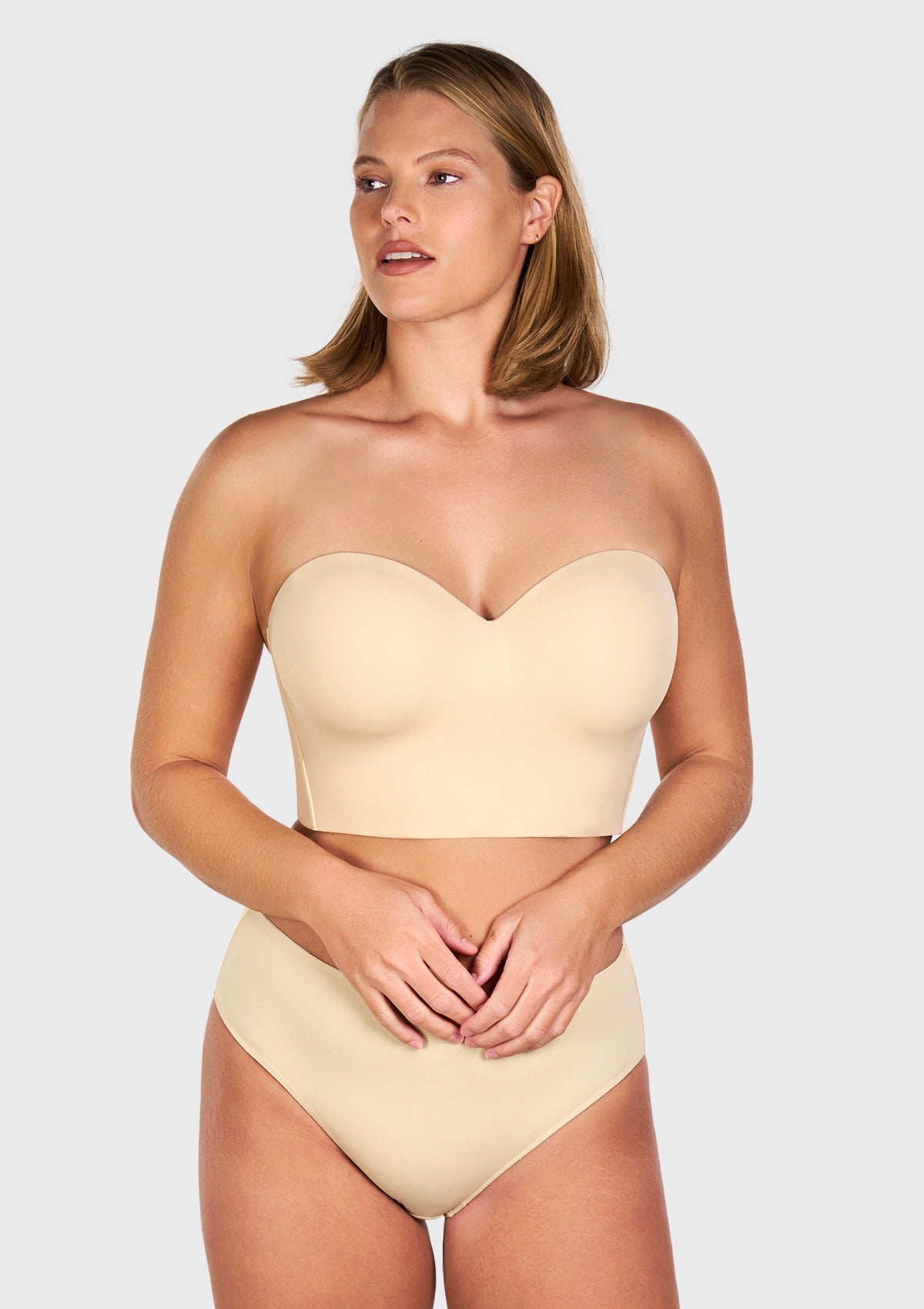 HSIA Longline Strapless Underwire Full Coverage Corset Bra - HSIA