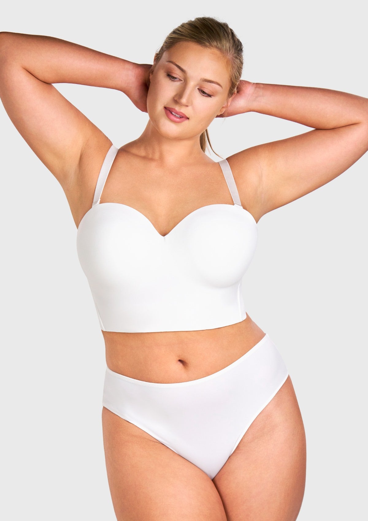 HSIA Longline Strapless Underwire Full Coverage Corset Bra - HSIA