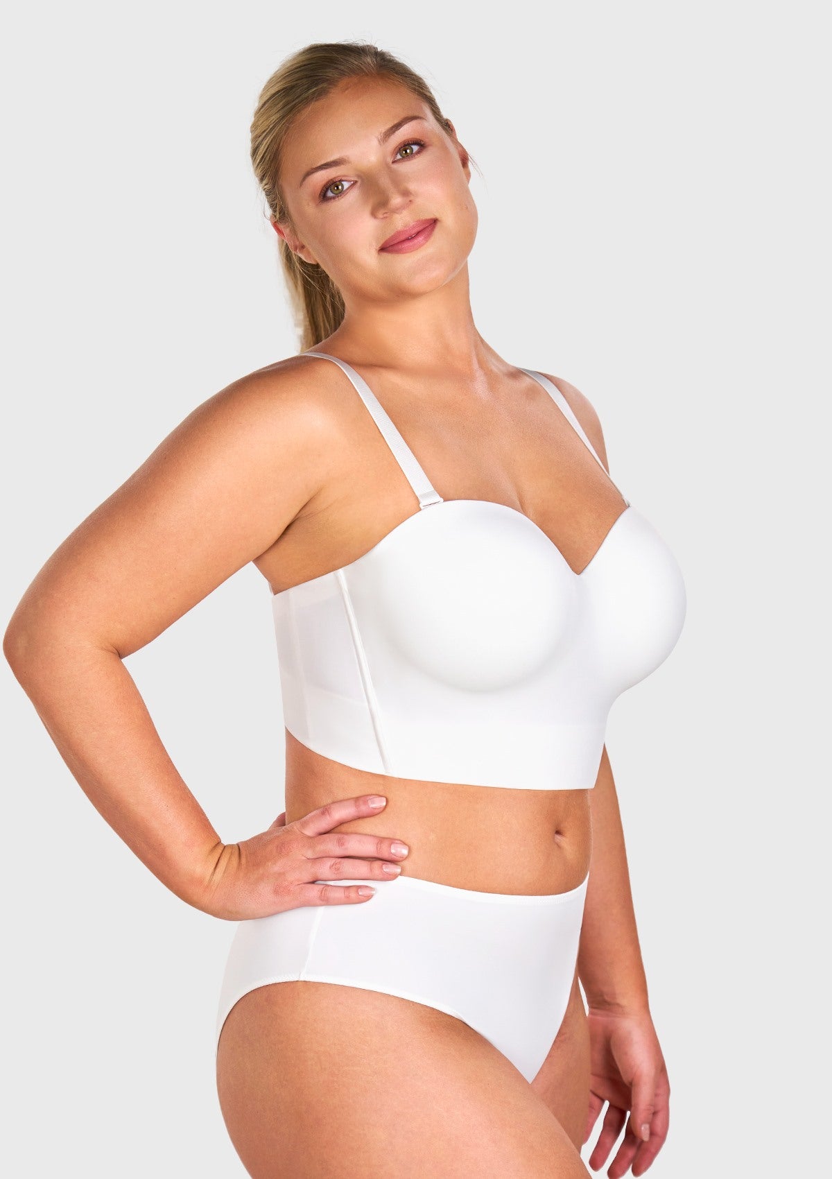 HSIA Longline Strapless Underwire Full Coverage Corset Bra - HSIA