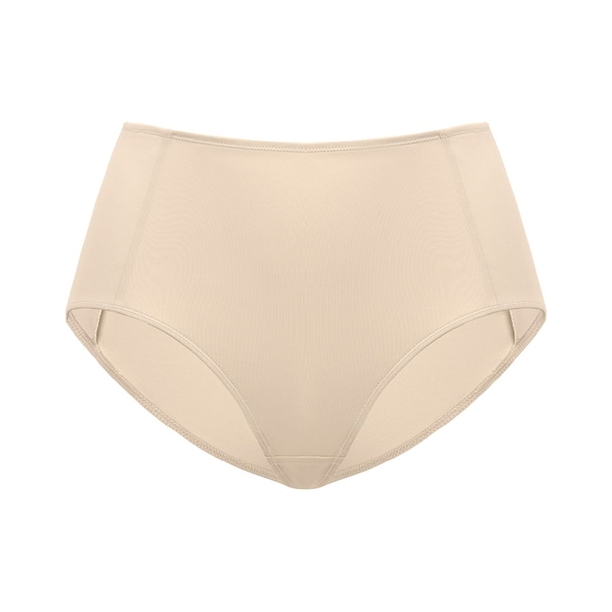 Studio flat lay of the Light Beige HSIA CoolComfort seamless brief, an essential invisible layer crafted from high-stretch microfiber for all-day comfort.