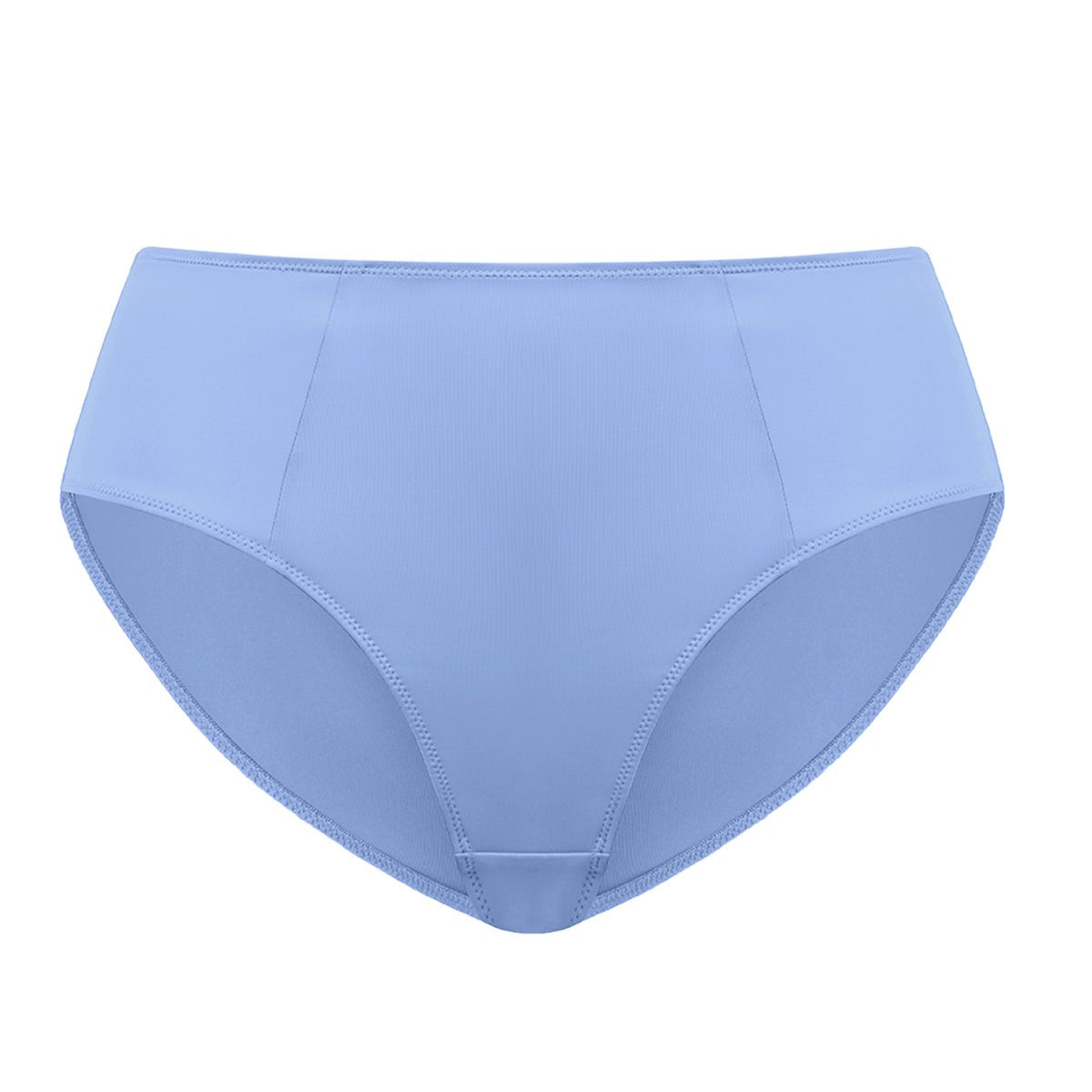 Clean studio product image of the vibrant Blue HSIA CoolComfort seamless mid-rise panty, designed to sit comfortably right below the natural waistline.