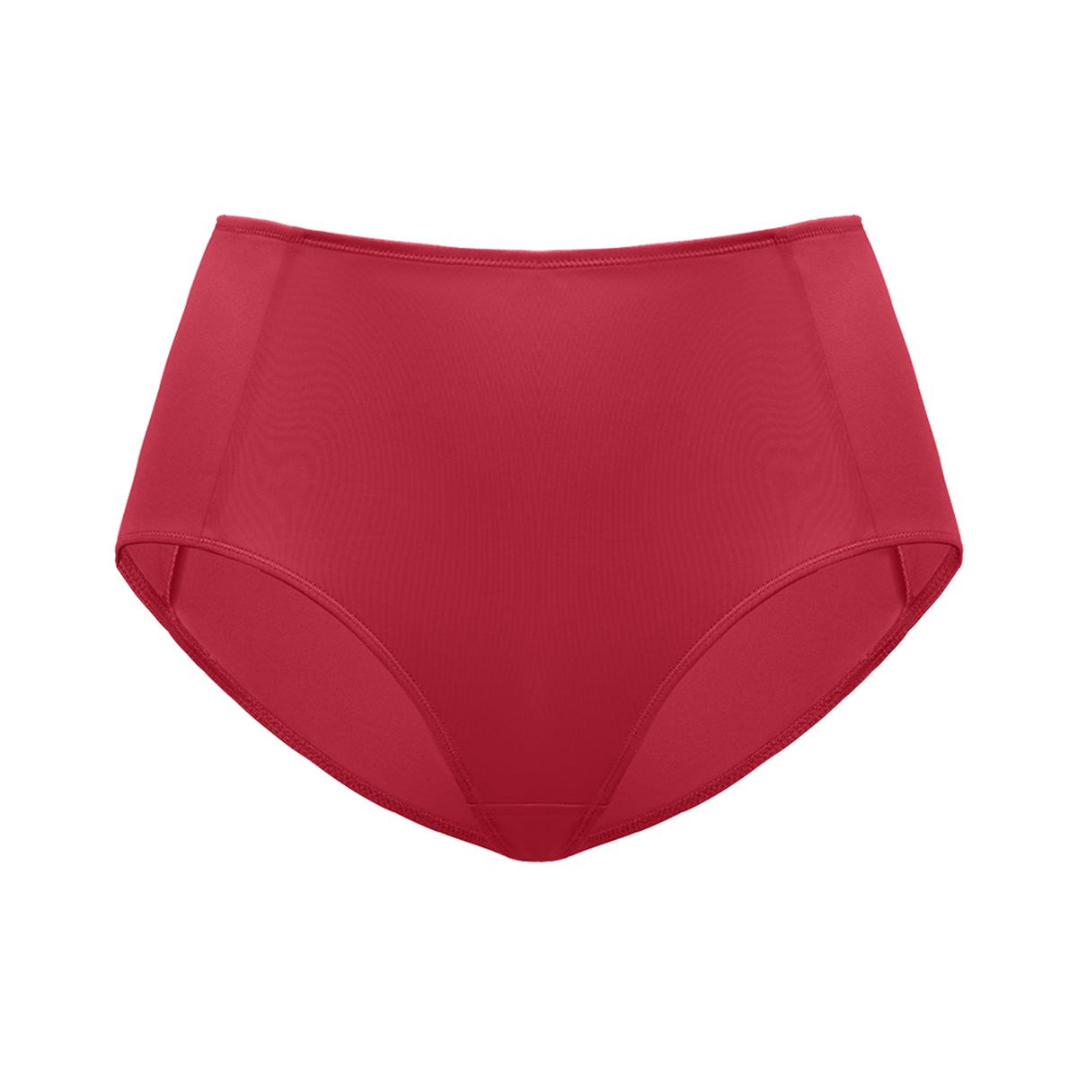 White background view of the bold Red HSIA CoolComfort seamless panty, offering a perfect balance of maximum coverage and zero visible panty lines.
