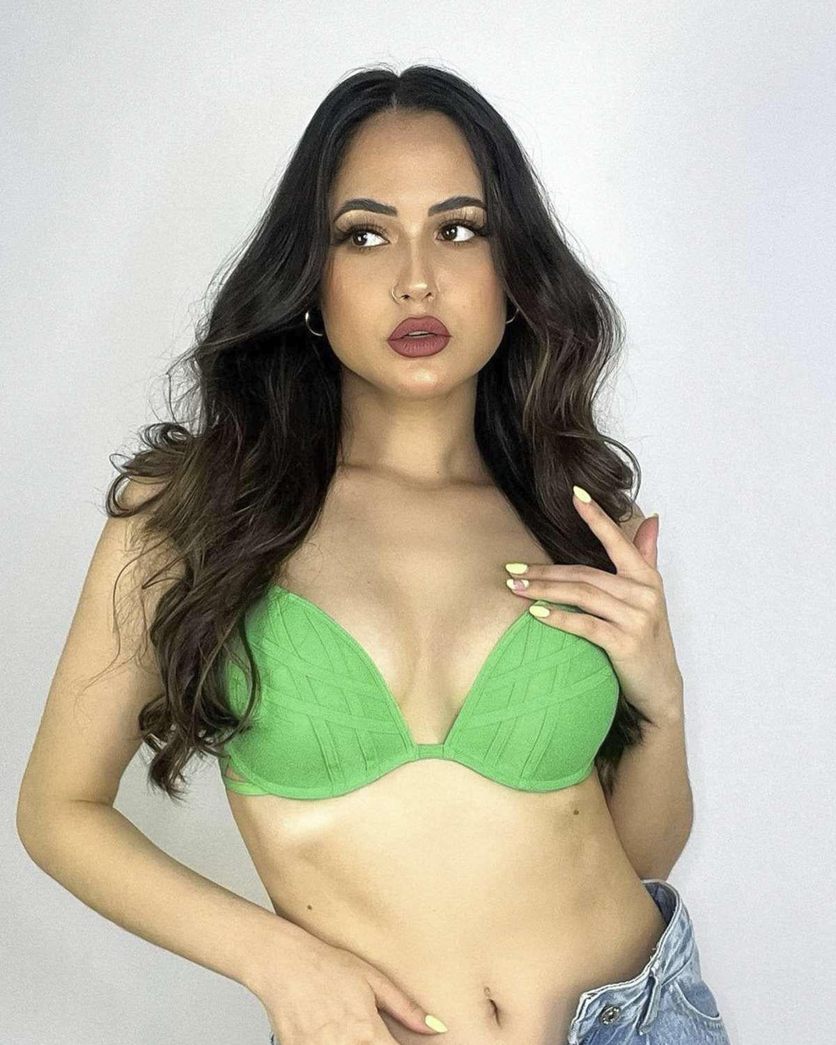 Cross Strap Green Padded Bra - HSIA