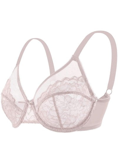 (Cardi B recommends)Enchante Pink Lace Underwire Bra - HSIA