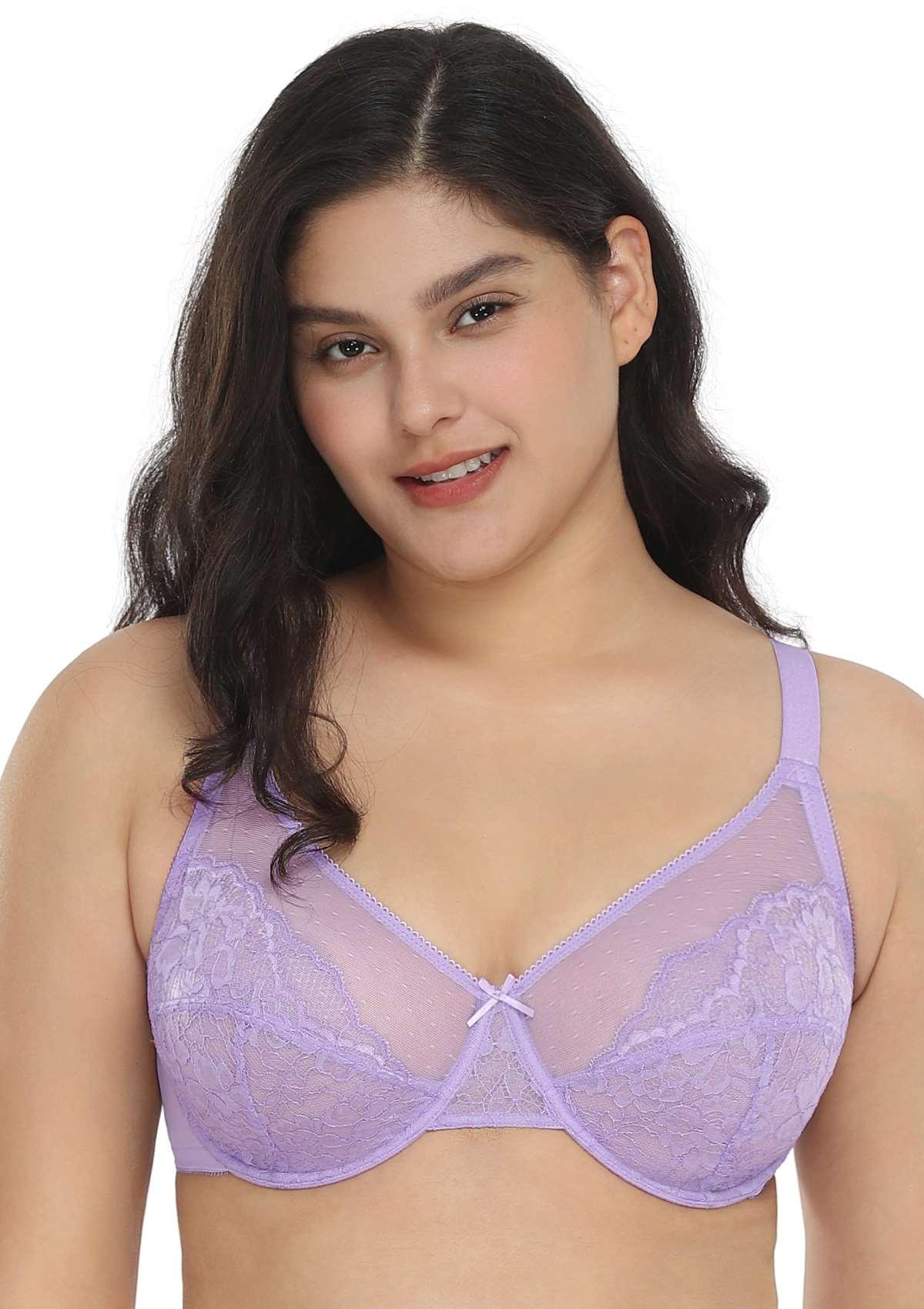 (Cardi B recommends)Enchante Unlined Non-padded Lace Underwire Bra - HSIA
