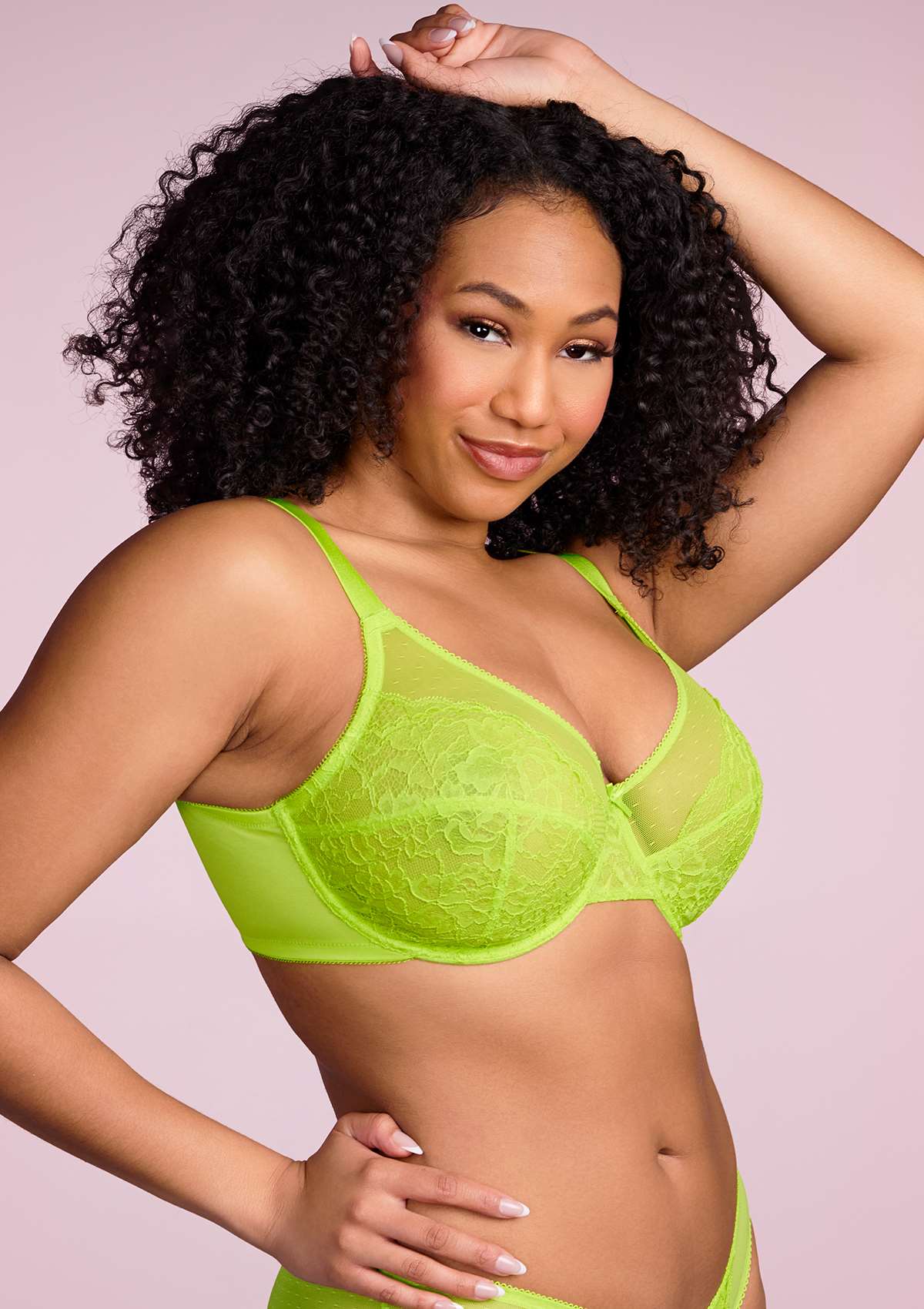 (Cardi B recommends)Enchante Unlined Lace Underwire Bra - HSIA