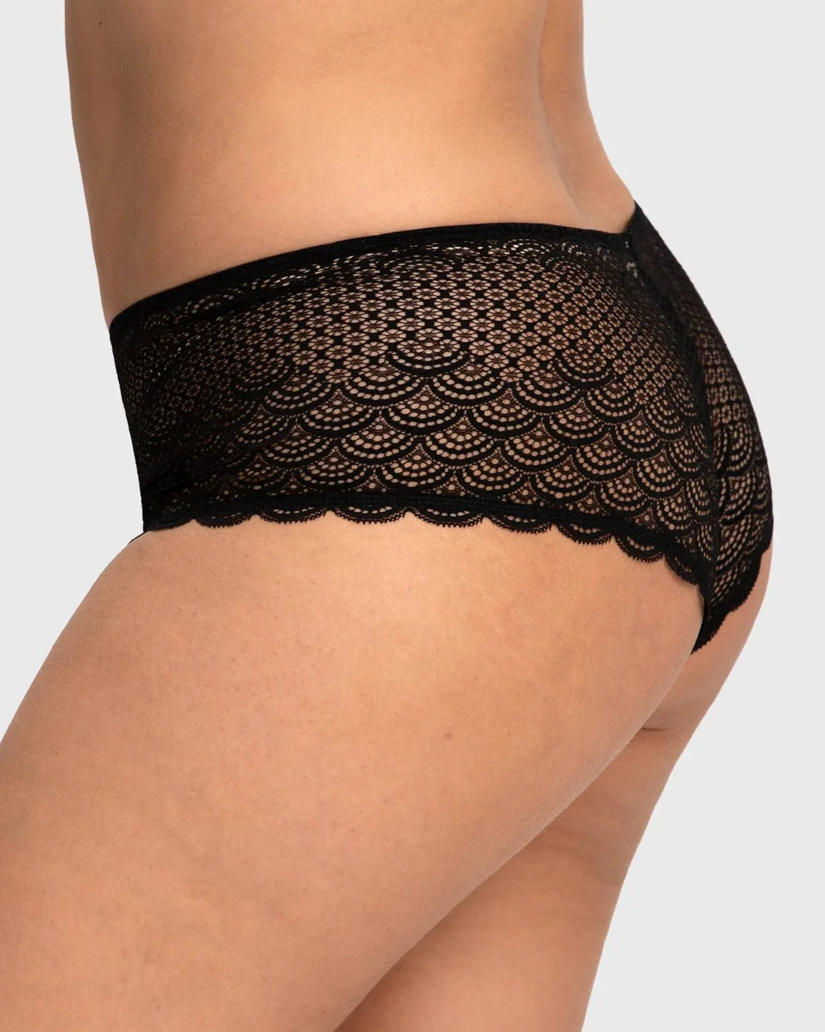 Mermaid Scales High Waist Lace Boyshort Panty - HSIA