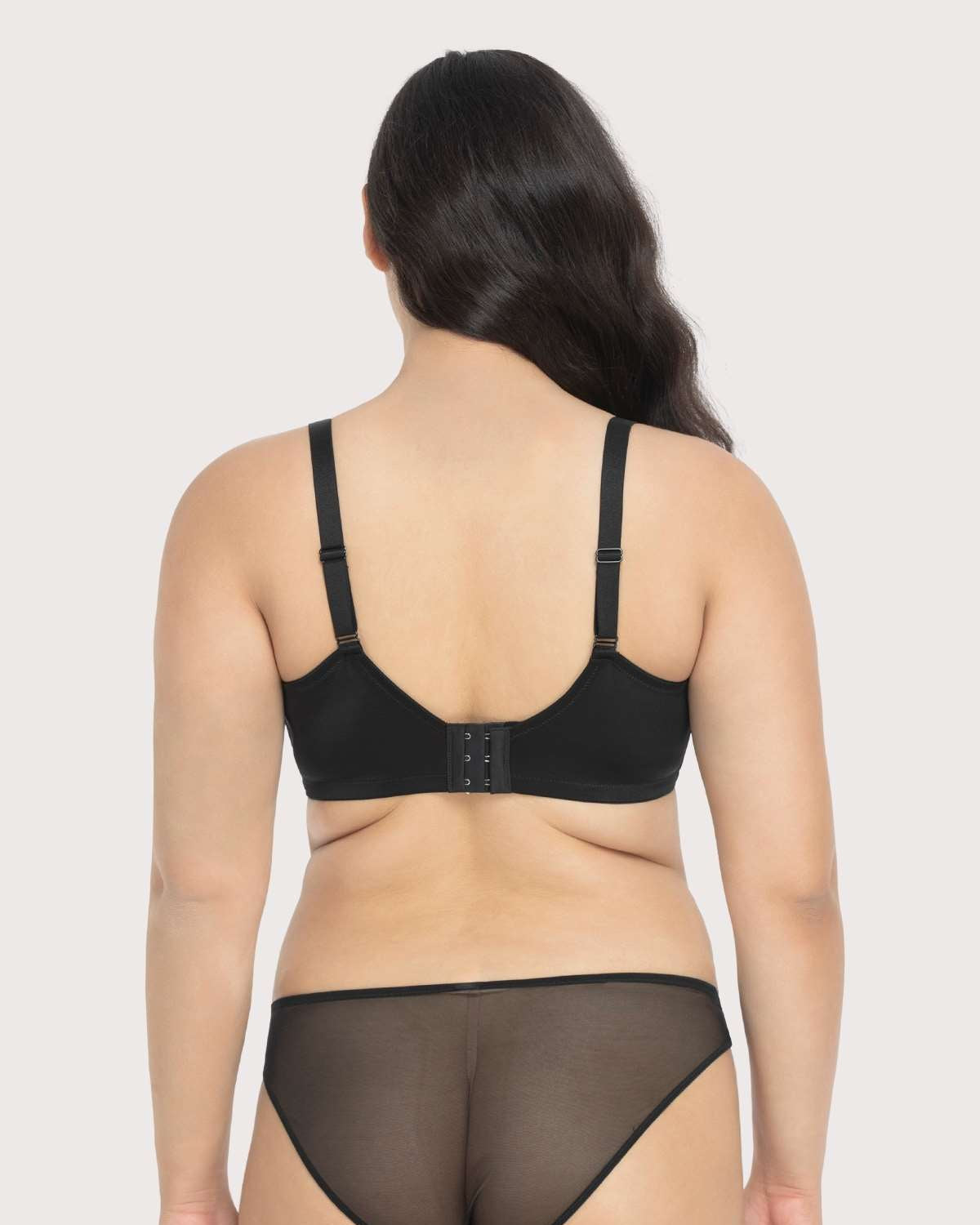 Gladioli Black Lace Unlined Underwire Bra Set - HSIA