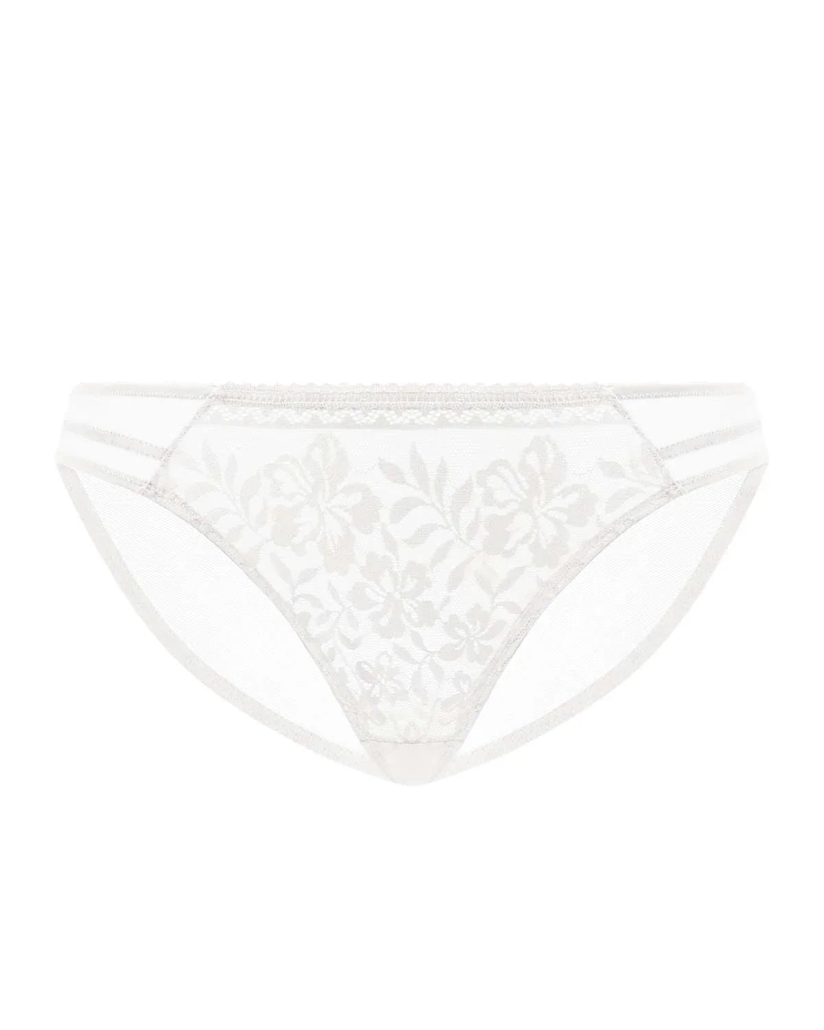 Gladioli White Floral Lace Bikini Underwear - HSIA