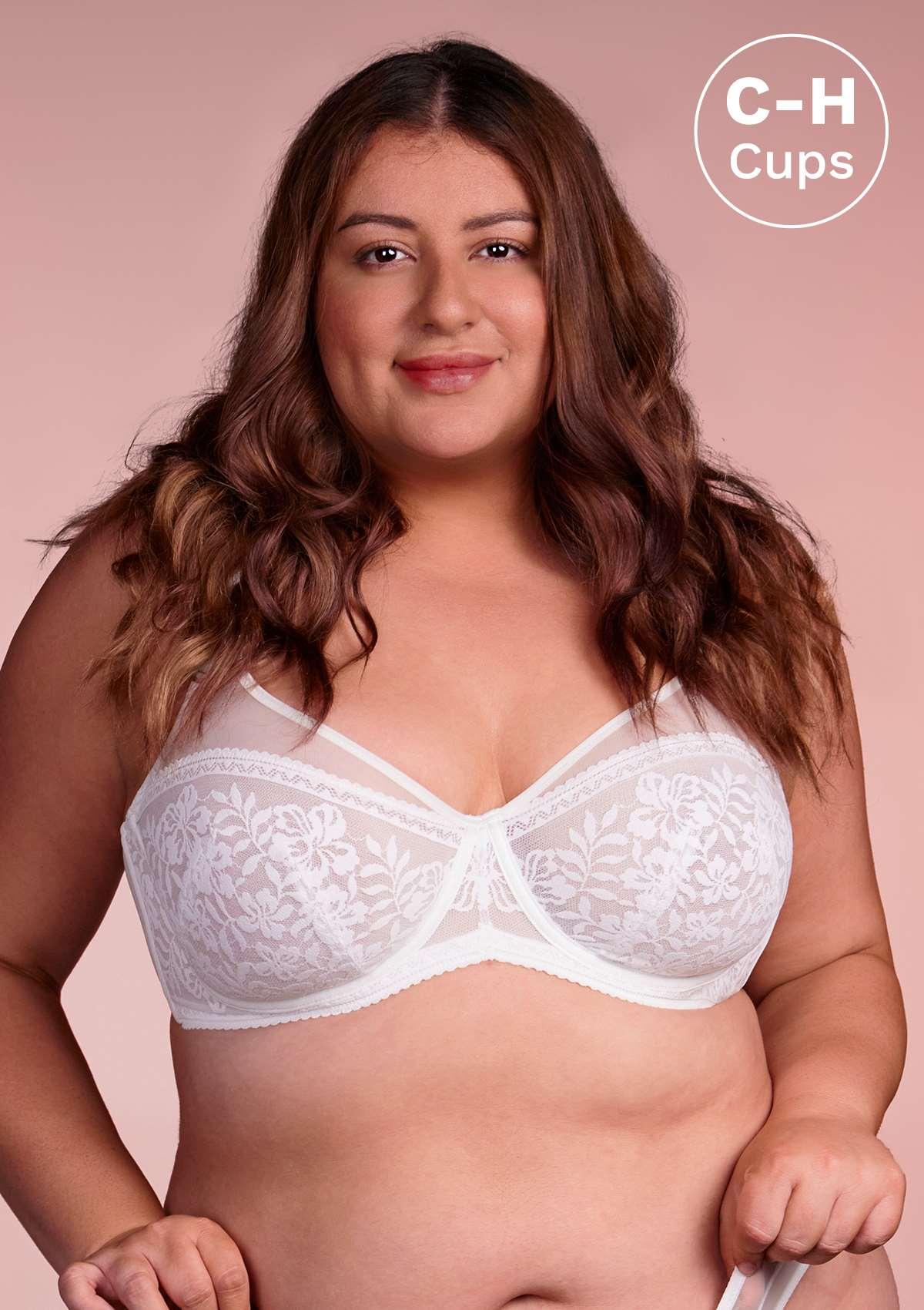 Gladioli White Lace Unlined Underwire Bra Set - HSIA