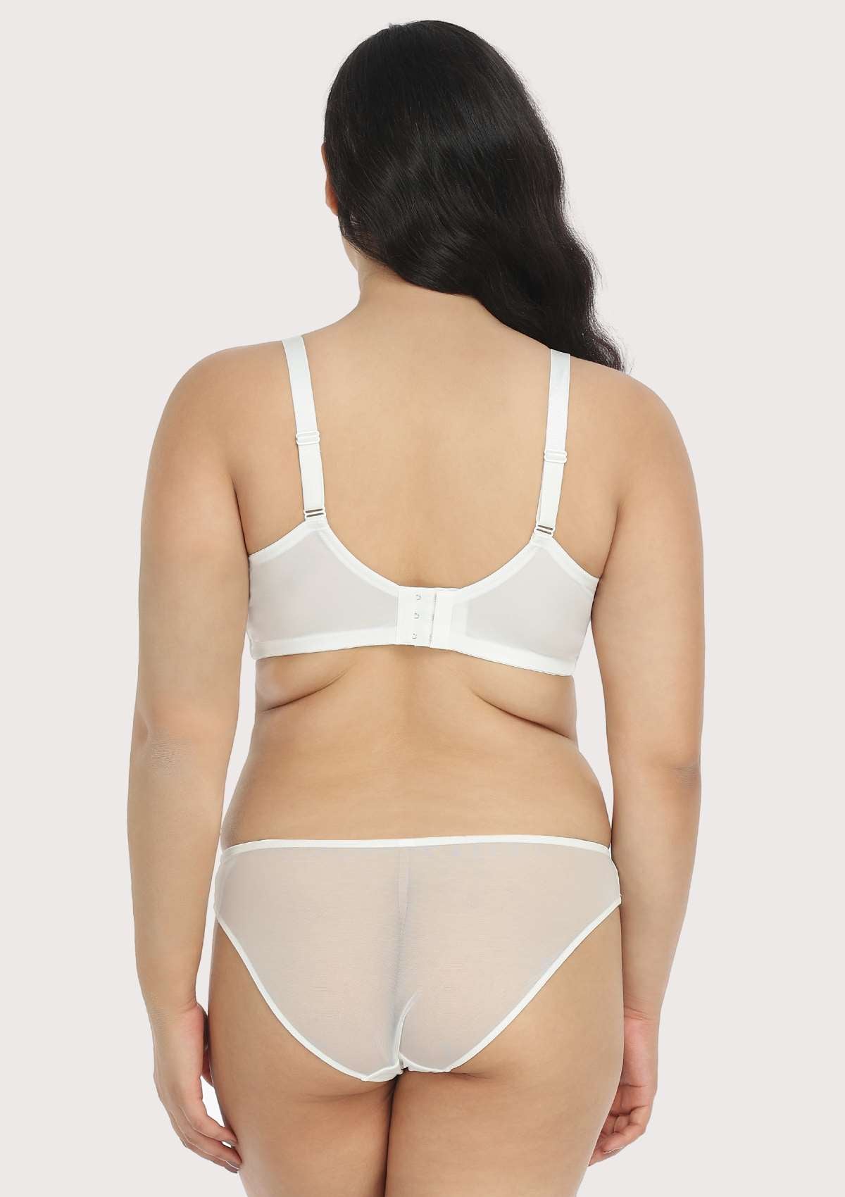 Gladioli White Lace Unlined Underwire Bra Set - HSIA