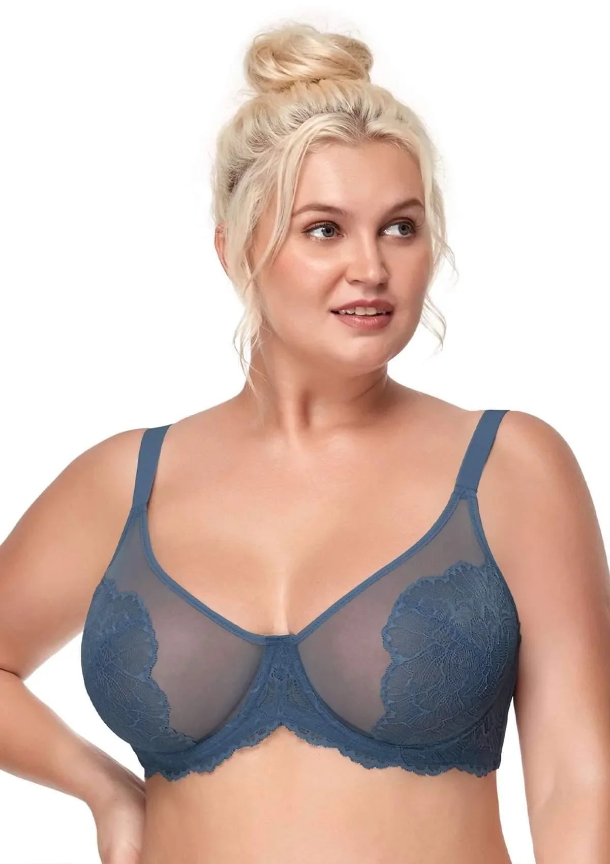 HSIA Blossom Pink Unlined Lace Bra - HSIA
