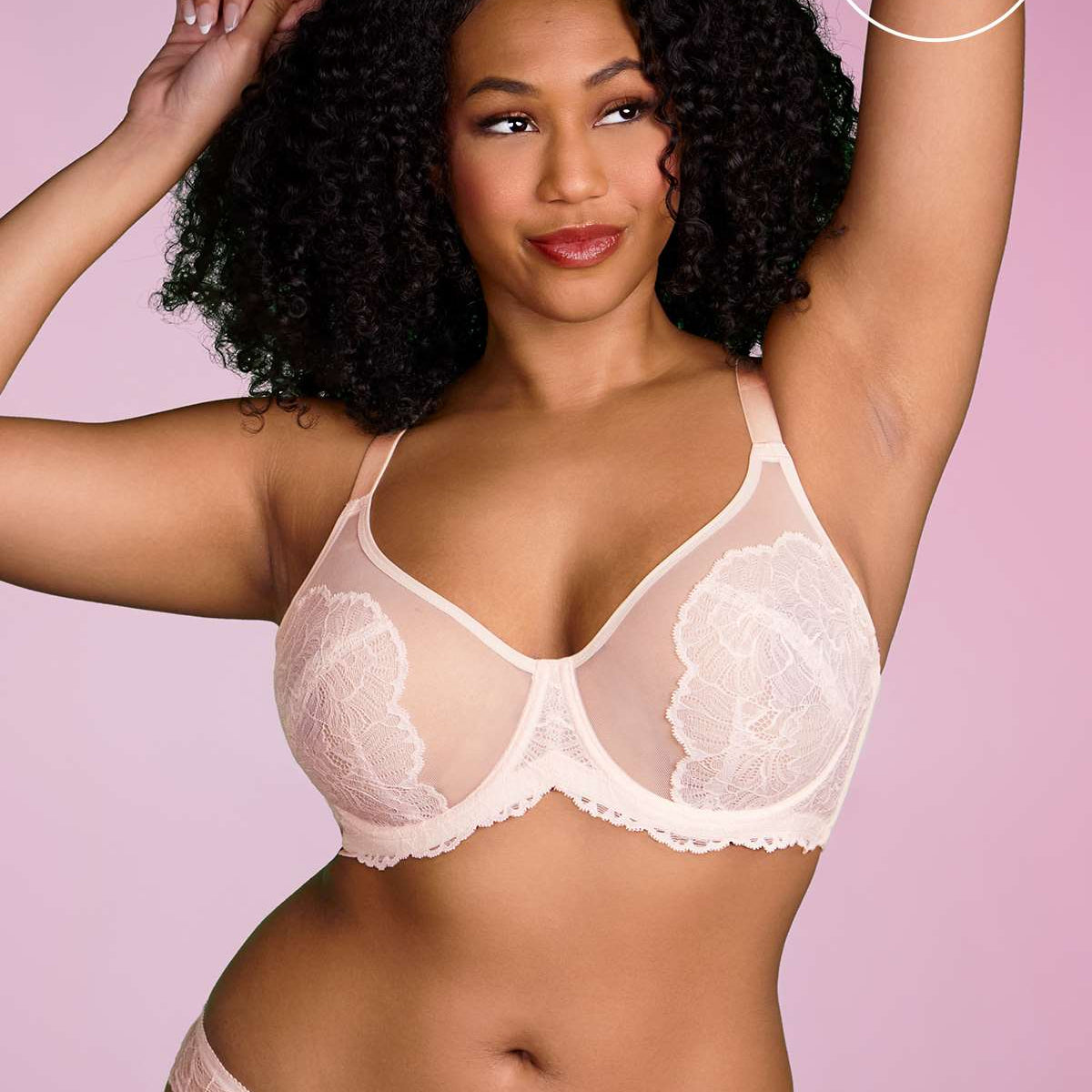 HSIA Blossom Pink Unlined Lace Bra - HSIA