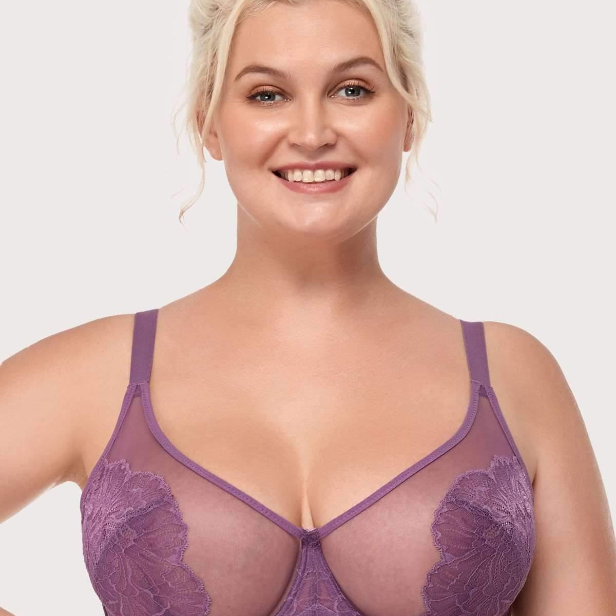 HSIA Blossom Pink Unlined Lace Bra - HSIA