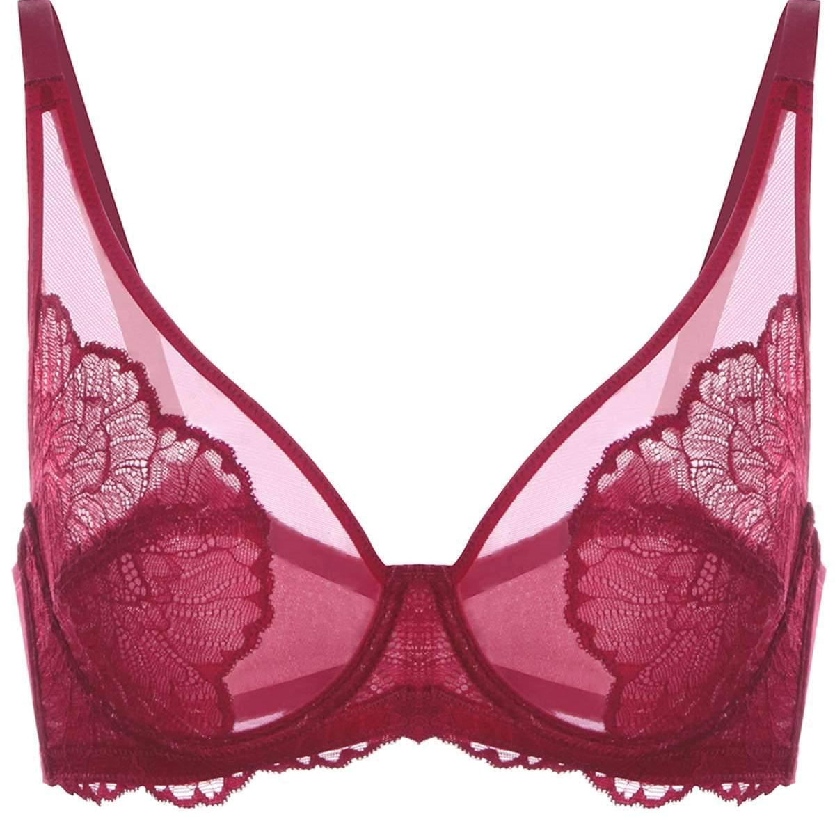 HSIA Blossom Pink Unlined Lace Bra - HSIA