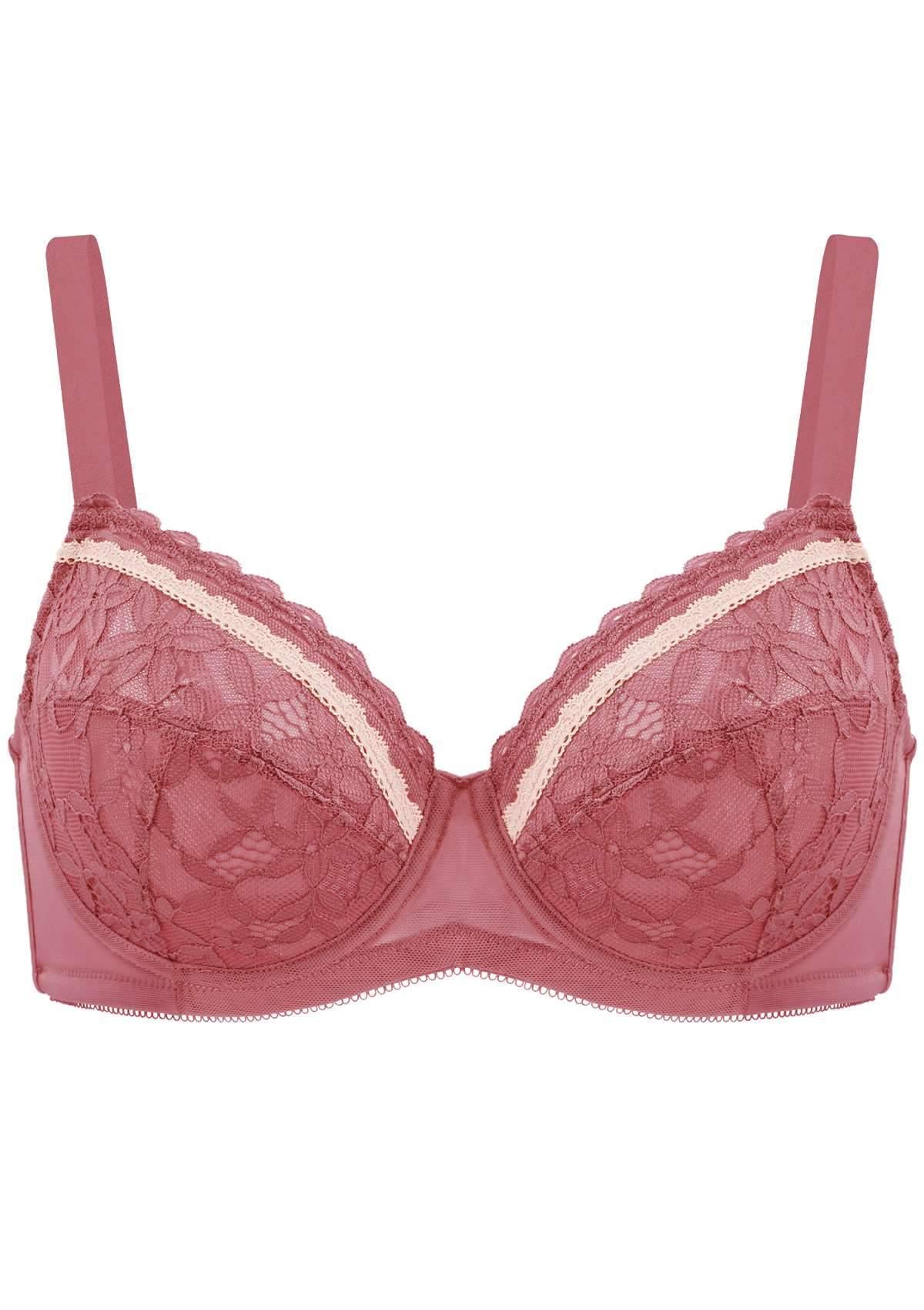 Jessamine Contrast Color Lace Underwire Bra Bundle - HSIA