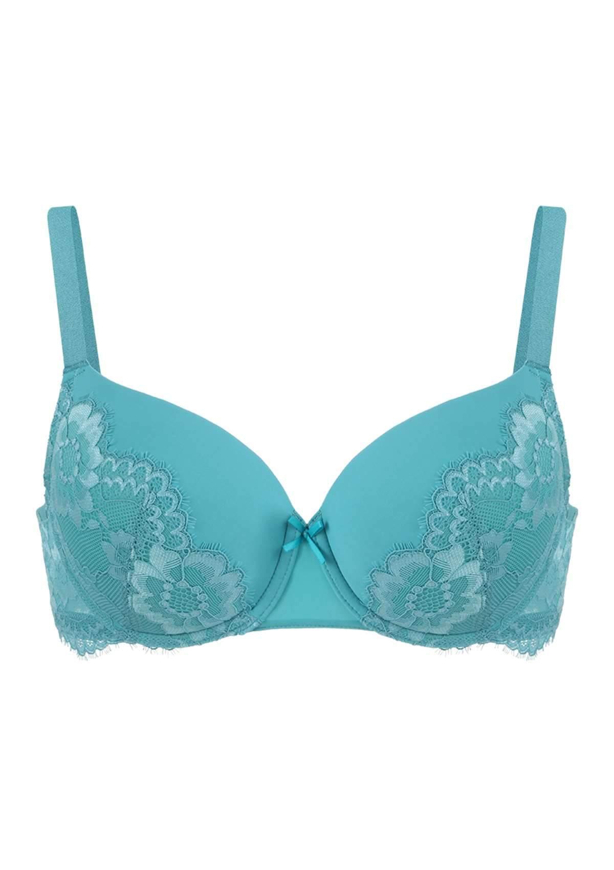 Lovelush Flower Trim Padded Underwire Bra Bundle - HSIA