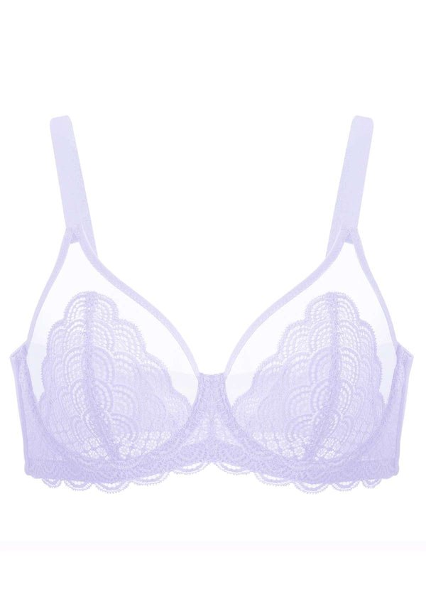 (Cardi B recommends)Mermaid Scales Lace Underwire Bra - HSIA