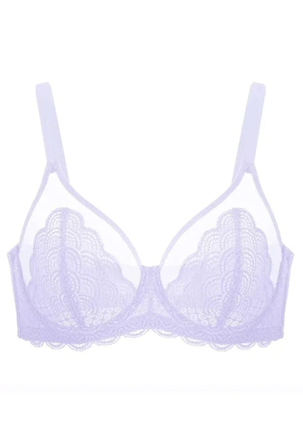 (Cardi B recommends)Mermaid Scales Lace Underwire Bra - HSIA