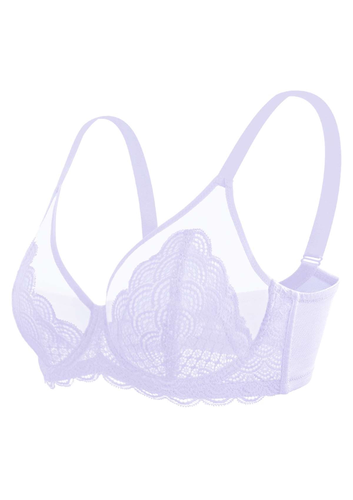 (Cardi B recommends)Mermaid Scales Lace Underwire Bra - HSIA