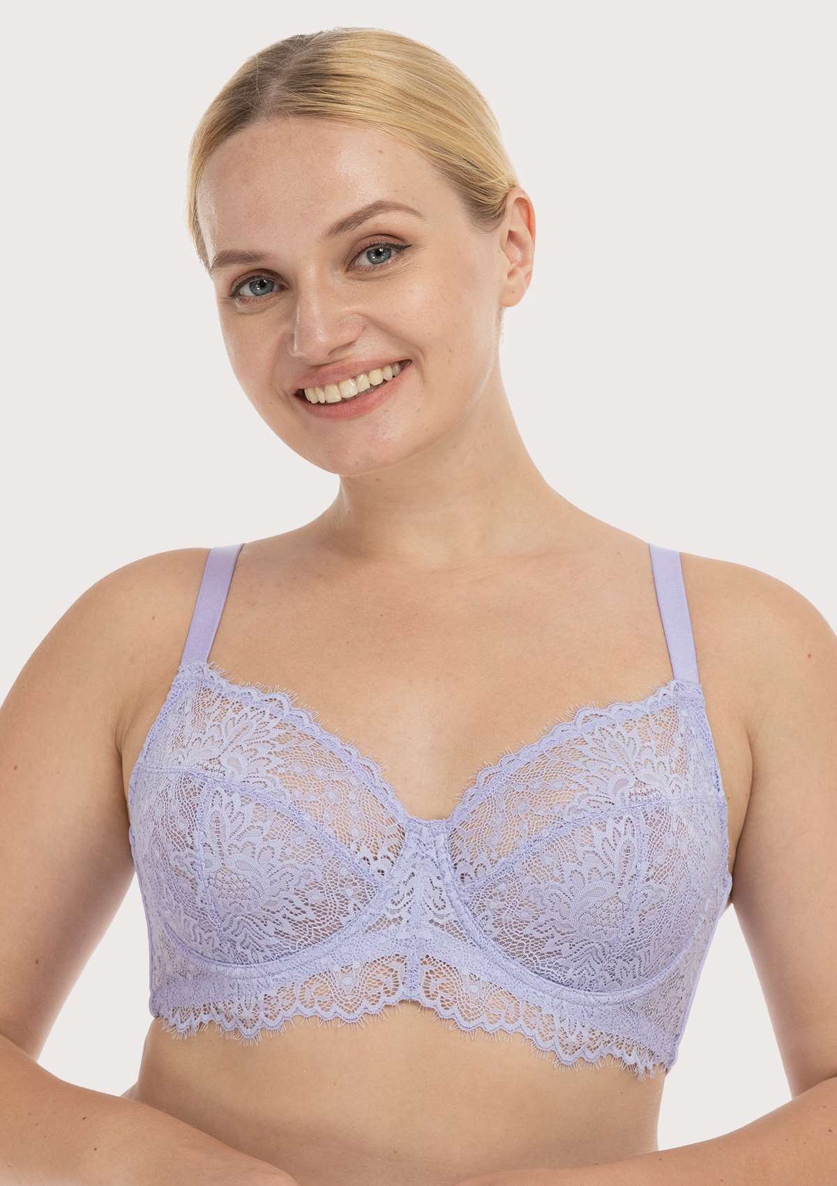 HSIA Sunflower Purple Underwire Lace Bra Set - HSIA