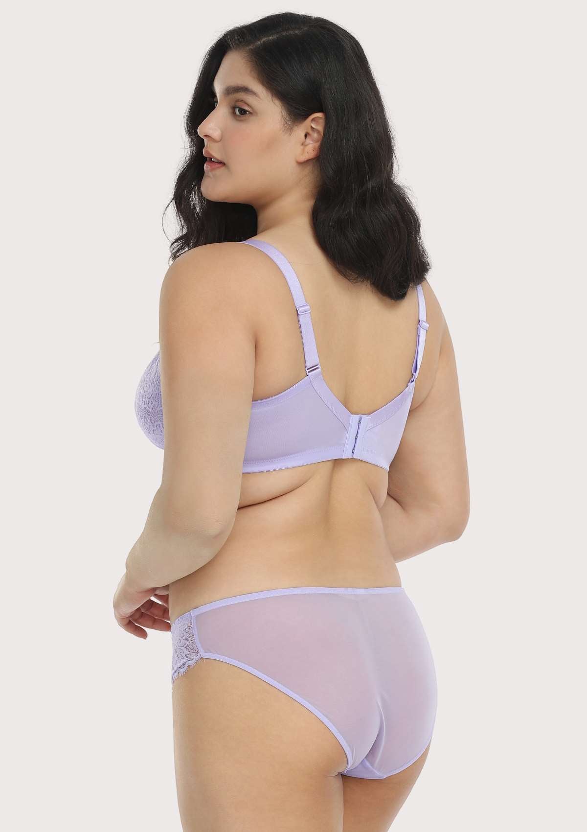 HSIA Sunflower Purple Underwire Lace Bra Set - HSIA