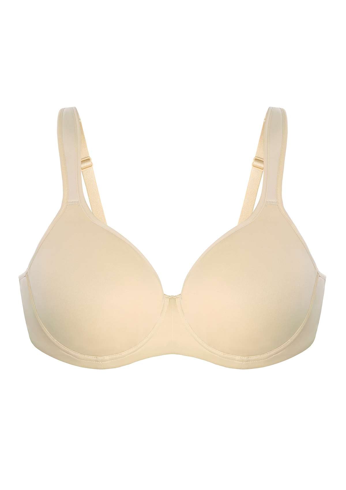 Joan Ultimate Soft Beige T-shirt Unlined Minimizer Bra Set - HSIA