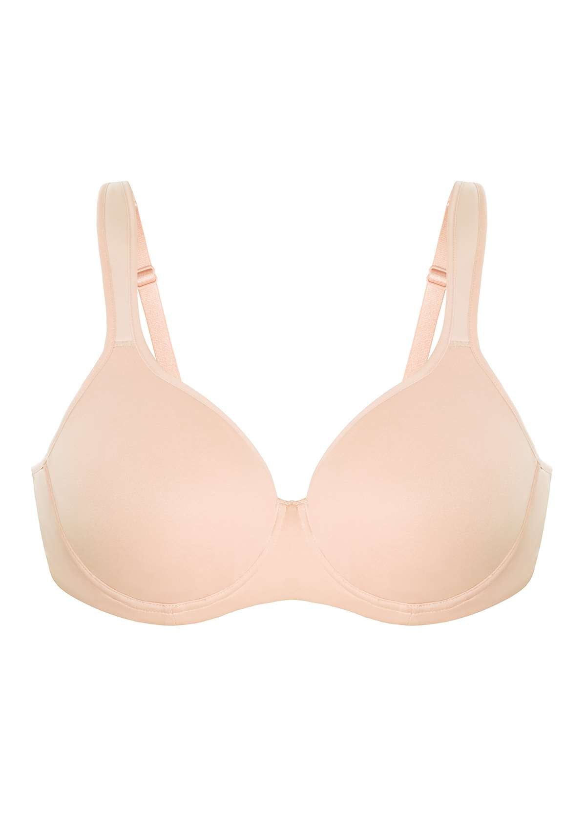 Joan Ultimate Soft Light Pink T-shirt Unlined Minimizer Bra Set - HSIA