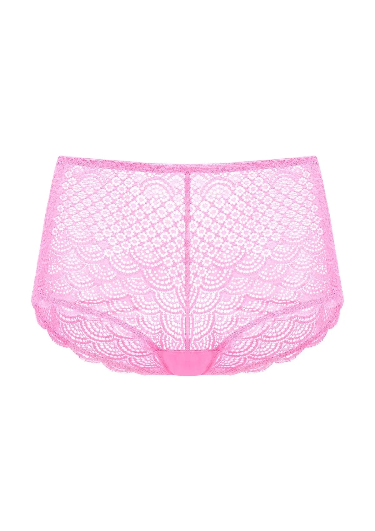 Mermaid Scales High Waist Lace Boyshort Panty - HSIA