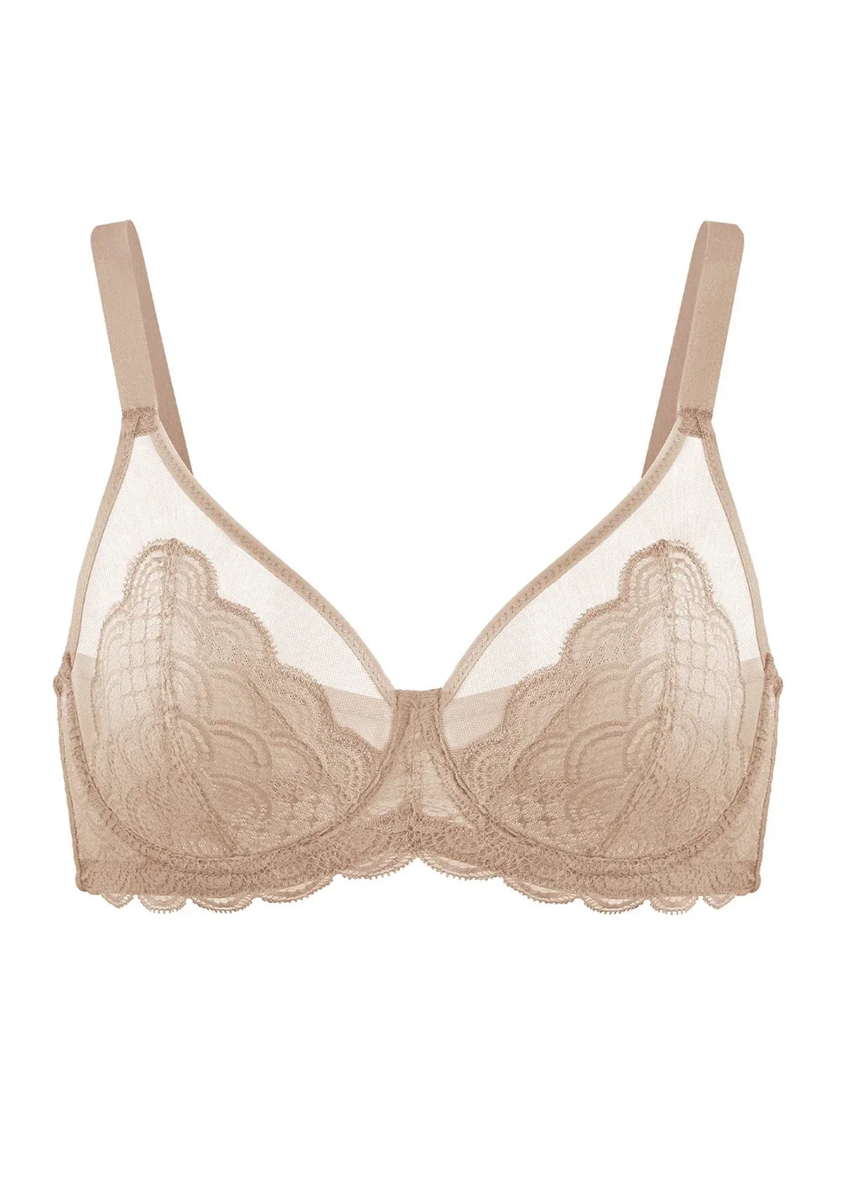 Mermaid Scales Lace Unlined Bra - HSIA