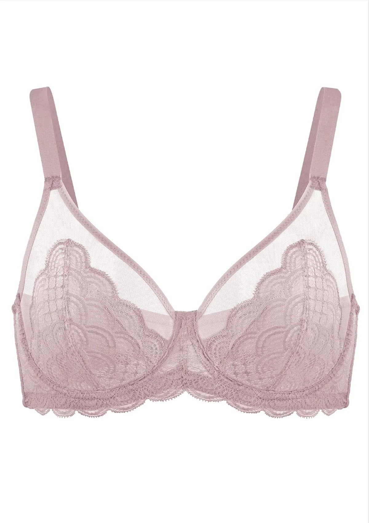 Mermaid Scales Lace Unlined Bra - HSIA