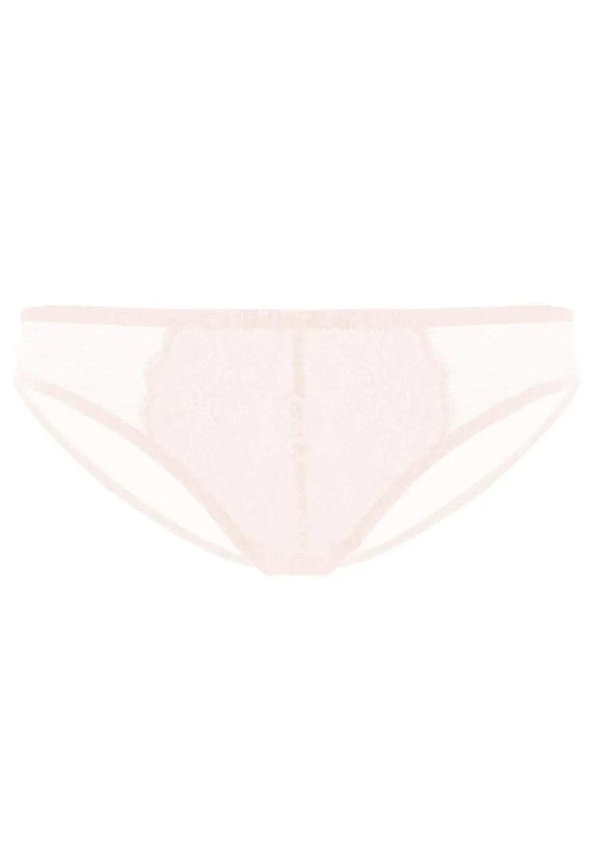 Nymphaea Front Floral Dusty Peach Lace Bikini Underwear - HSIA