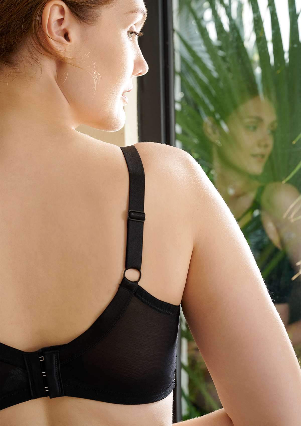 HSIA Pretty In Petals Black Unlined Strappy Lace Bra - HSIA