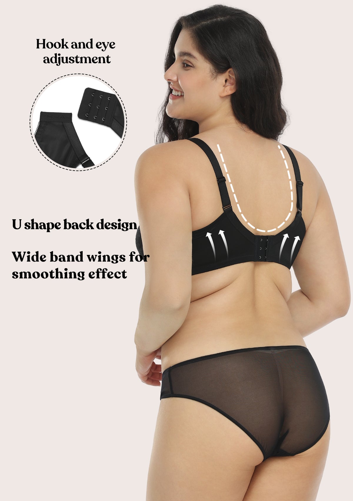 Pretty In Petals Black-Unlined Strappy Lace Bra - HSIA