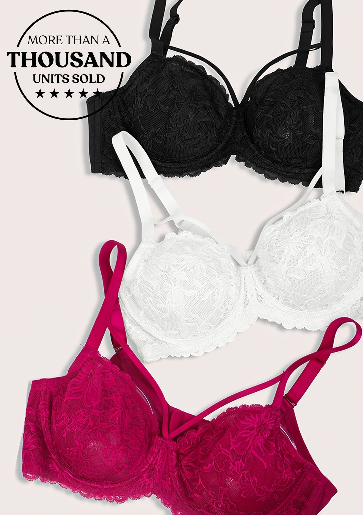 Pretty In Petals Black-Unlined Strappy Lace Bra - HSIA