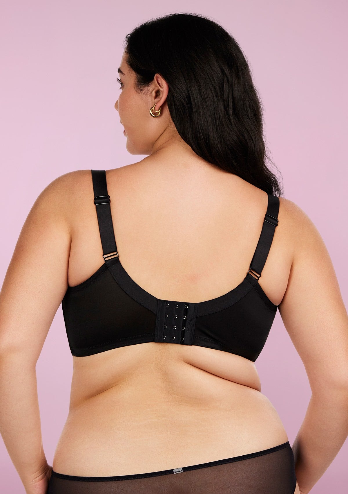 Pretty In Petals Black-Unlined Strappy Lace Bra - HSIA